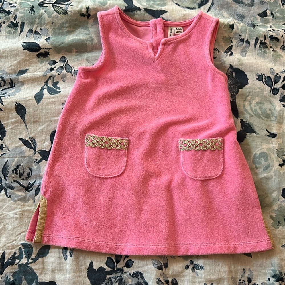 NWOT Janie and Jack Terry Cloth Style Shift Dress - Sz 18-24M